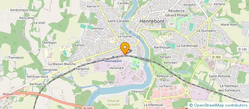 localisation de l'entreprise MONSIEUR CYRILLE LE TEXIER  HENNEBONT