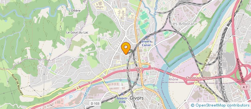 localisation de l'entreprise MONSIEUR CYRILLE OKET NJIWA  GIVORS