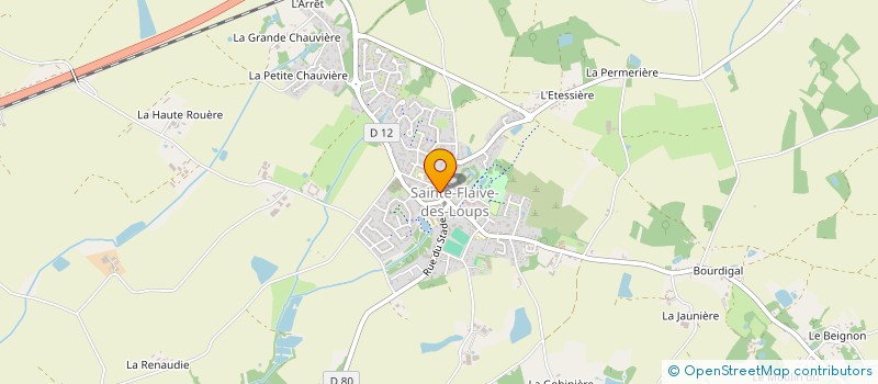 localisation de l'entreprise MONSIEUR CYRILLE PETIT  SAINTE-FLAIVE-DES-LOUPS