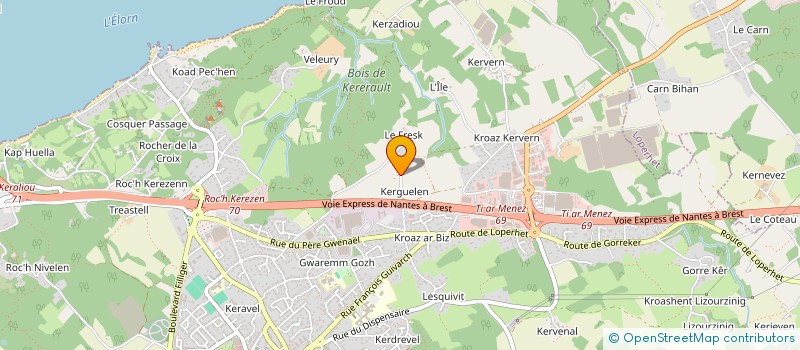 localisation de l'entreprise MONSIEUR CYRILLE ROUSSEL à PLOUGASTEL-DAOULAS