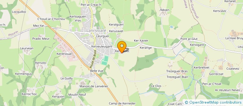 localisation de l'entreprise MONSIEUR CYRILLE SALAUN  LANRIVOARE