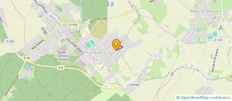 localisation de l'entreprise MONSIEUR CYRILLE WANNEPAIN  THUMERIES