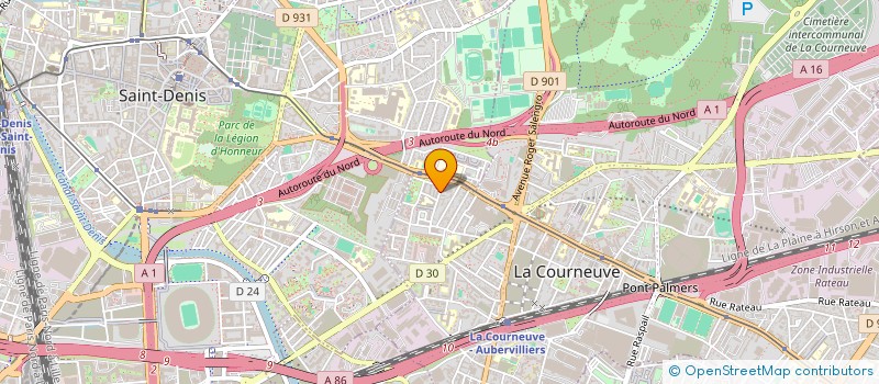 localisation de l'entreprise MONSIEUR CYRILLE YABI à LA COURNEUVE