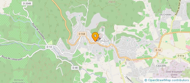 localisation de l'entreprise MONSIEUR D'ARCY HARRIS  GRIMAUD