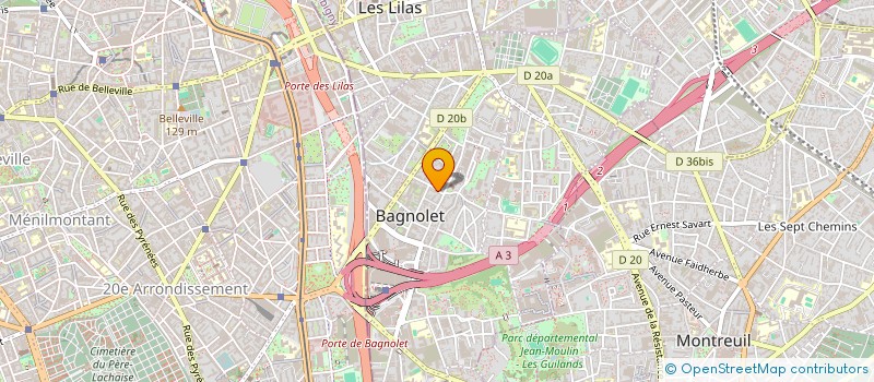 localisation de l'entreprise MONSIEUR DA TEIXEIRA à BAGNOLET