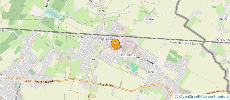 localisation de l'entreprise MONSIEUR DAHN LOUIS JEAN  BAISIEUX