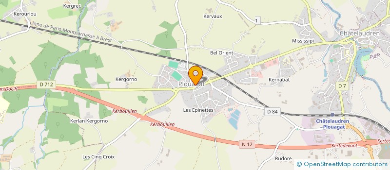 localisation de l'entreprise MONSIEUR DAMIEN ADIOGU NDUKWU  CHATELAUDREN-PLOUAGAT