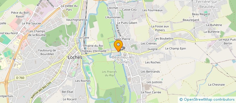 localisation de l'entreprise MONSIEUR DAMIEN BAHON  BEAULIEU-LES-LOCHES