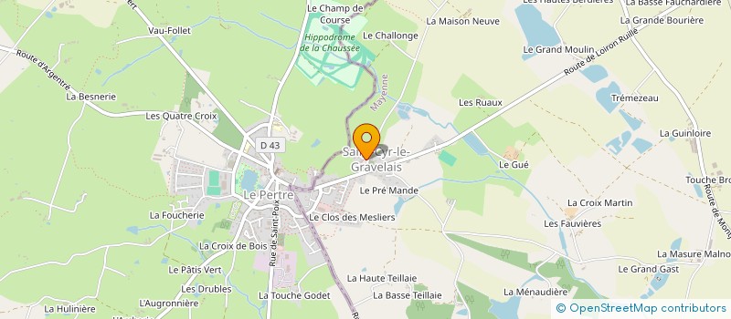 localisation de l'entreprise MONSIEUR DAMIEN BARAIS  SAINT-CYR-LE-GRAVELAIS