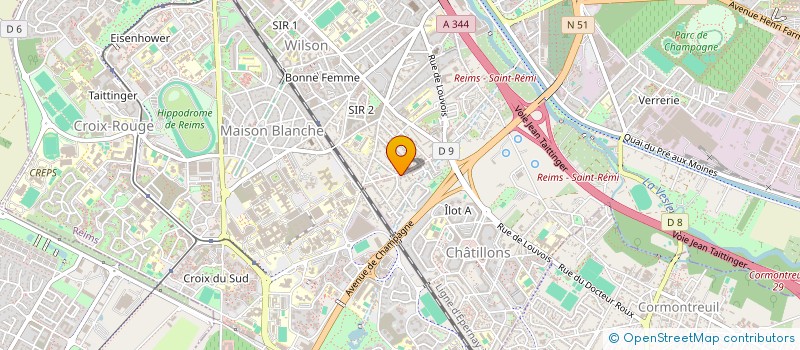 localisation de l'entreprise MONSIEUR DAMIEN BECHARD  REIMS