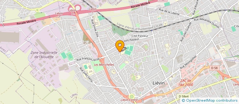 localisation de l'entreprise MONSIEUR DAMIEN BECQUART  LIEVIN