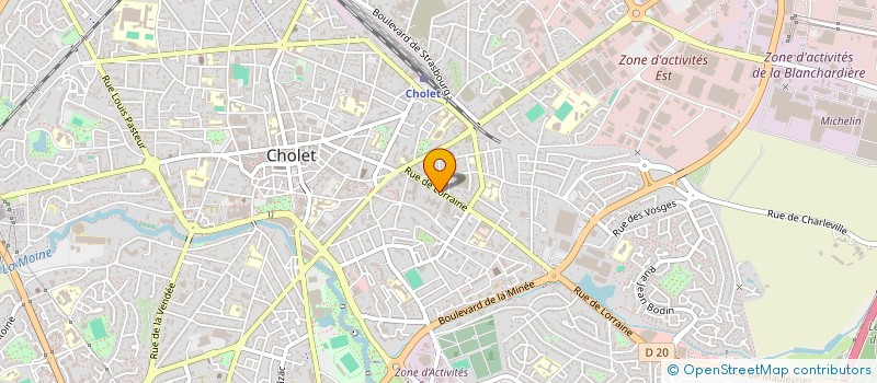 localisation de l'entreprise MONSIEUR DAMIEN BELLEANNEE  CHOLET