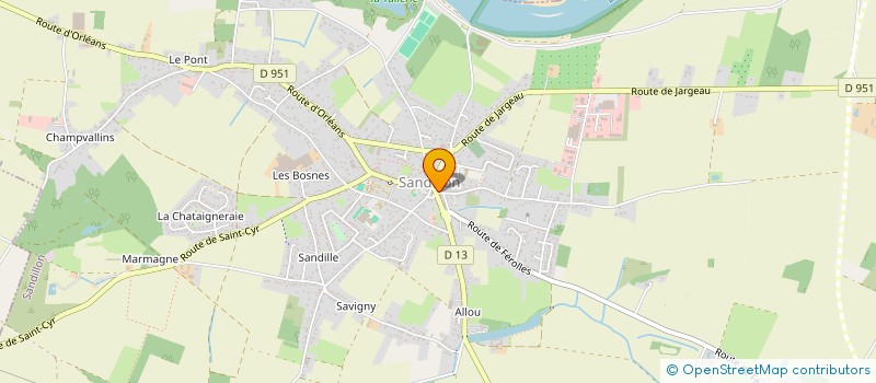 localisation de l'entreprise MONSIEUR DAMIEN BELON  SANDILLON