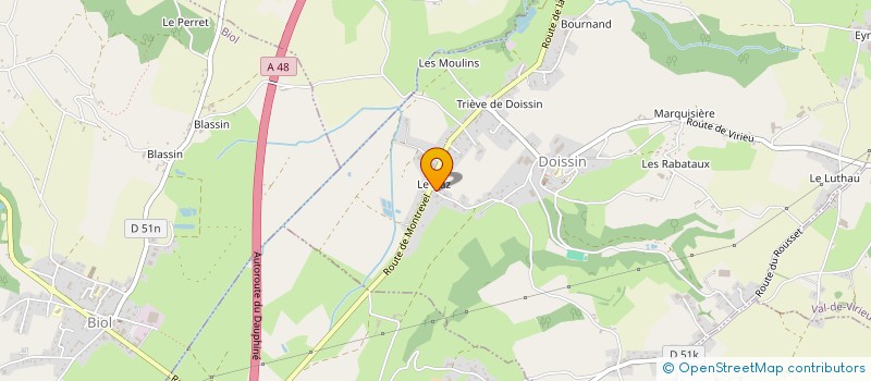 localisation de l'entreprise MONSIEUR DAMIEN BERINGUER  DOISSIN