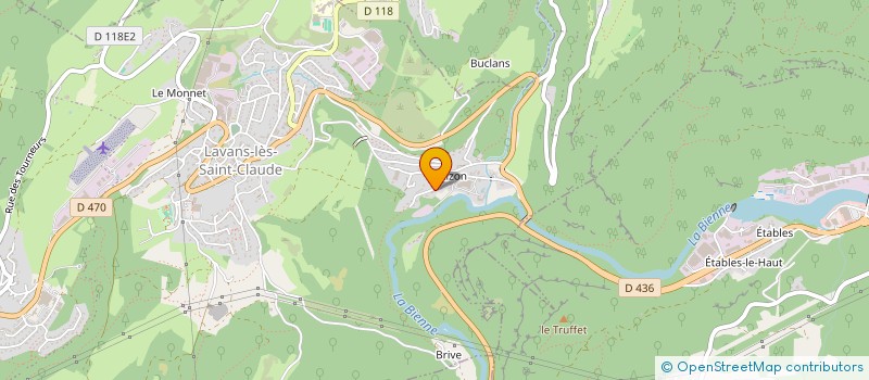 localisation de l'entreprise MONSIEUR DAMIEN BERREZ  LAVANS-LES-SAINT-CLAUDE