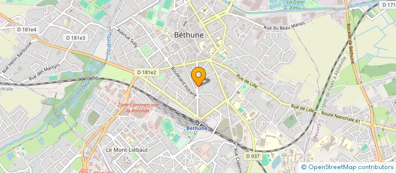 localisation de l'entreprise MONSIEUR DAMIEN BIDOIRE à BETHUNE