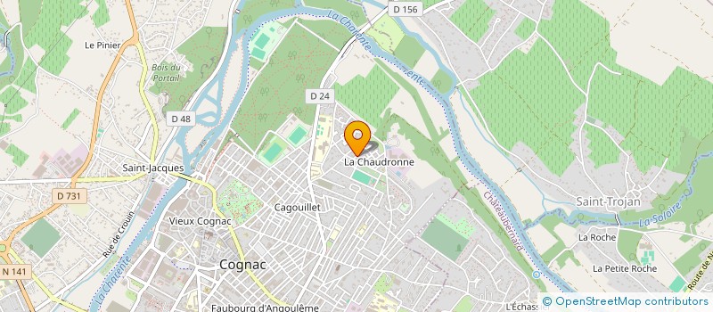localisation de l'entreprise MONSIEUR DAMIEN BLOUDEAU à COGNAC