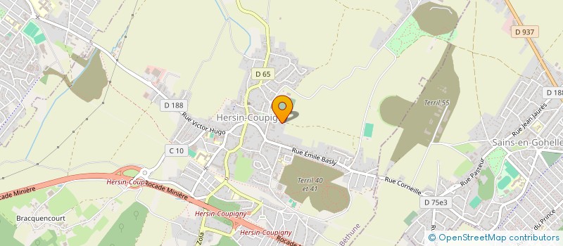 localisation de l'entreprise MONSIEUR DAMIEN BORDET  HERSIN-COUPIGNY