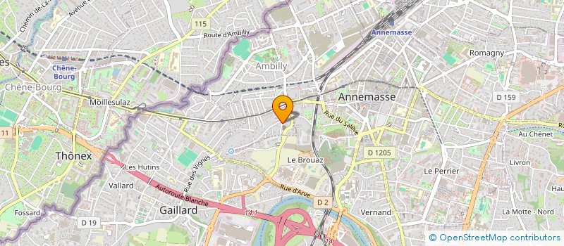 localisation de l'entreprise MONSIEUR DAMIEN BORIE  ANNEMASSE