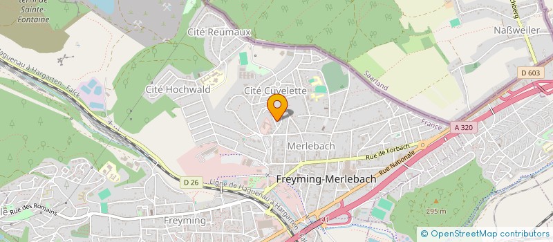 localisation de l'entreprise MONSIEUR DAMIEN BOSCH  FREYMING-MERLEBACH