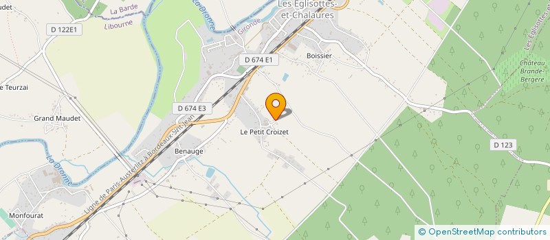 localisation de l'entreprise MONSIEUR DAMIEN CARNIEL  LES EGLISOTTES-ET-CHALAURES