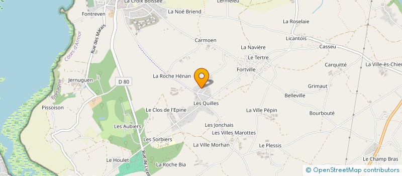 localisation de l'entreprise MONSIEUR DAMIEN CARRIERE  HILLION