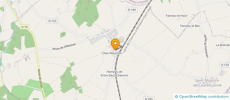 localisation de l'entreprise MONSIEUR DAMIEN CAYER  TUGERAS-SAINT-MAURICE