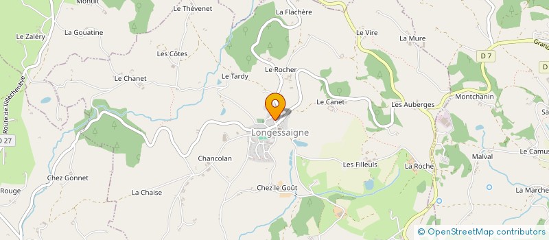 localisation de l'entreprise MONSIEUR DAMIEN CHANAVAT  LONGESSAIGNE