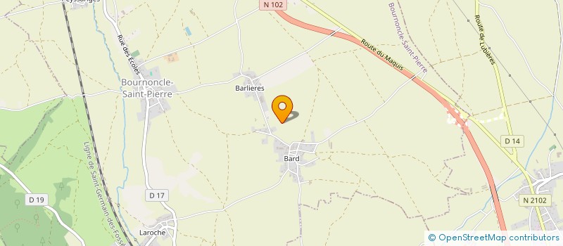 localisation de l'entreprise MONSIEUR DAMIEN CHASSAIN  BRIOUDE