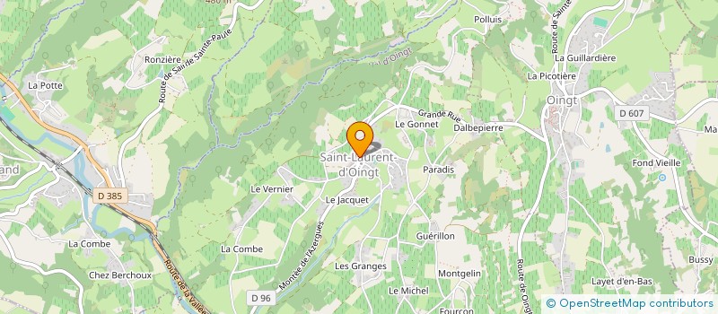 localisation de l'entreprise MONSIEUR DAMIEN CHATOUX  VAL D'OINGT