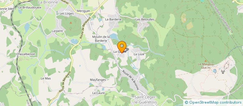 localisation de l'entreprise MONSIEUR DAMIEN CIBOT  SAINT-LEGER-LE-GUERETOIS