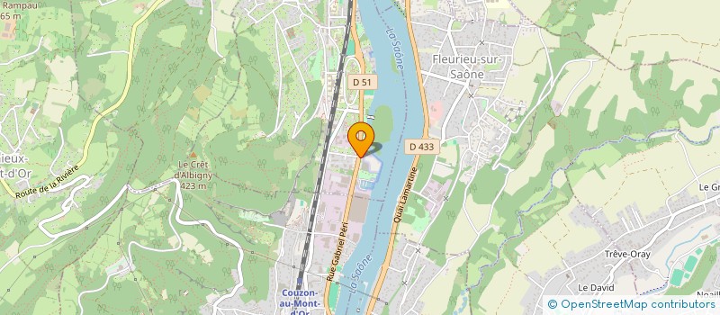 localisation de l'entreprise MONSIEUR DAMIEN CLAUDIN  ALBIGNY-SUR-SAONE