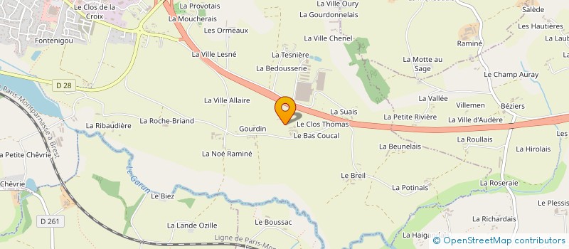 localisation de l'entreprise MONSIEUR DAMIEN COCHERIE à MONTAUBAN-DE-BRETAGNE