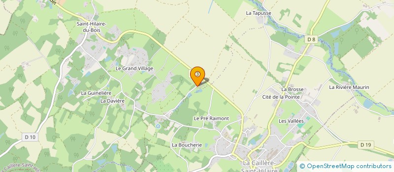 localisation de l'entreprise MONSIEUR DAMIEN COUE  LA CAILLERE-SAINT-HILAIRE