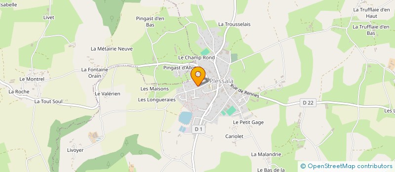 localisation de l'entreprise MONSIEUR DAMIEN COUESBOT à LE MENE