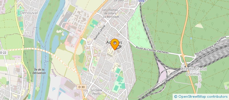 localisation de l'entreprise MONSIEUR DAMIEN CROQUEVIELLE  ACHERES