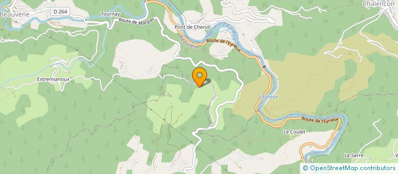 localisation de l'entreprise MONSIEUR DAMIEN CROUZET  BEAUVENE