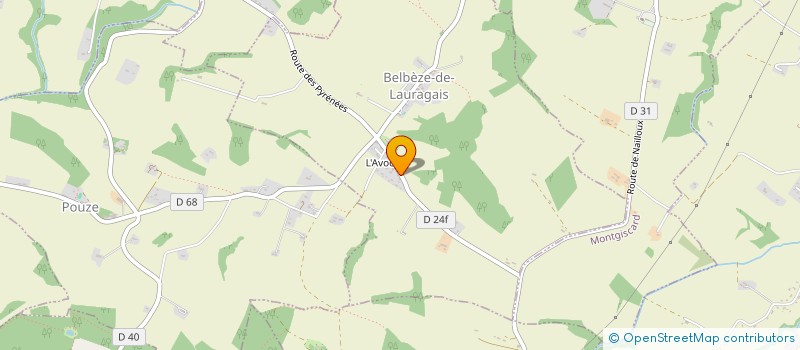 localisation de l'entreprise MONSIEUR DAMIEN CROUZIL  BELBEZE-DE-LAURAGAIS