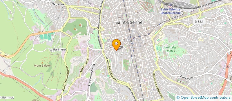 localisation de l'entreprise MONSIEUR DAMIEN CROZIER  SAINT-ETIENNE