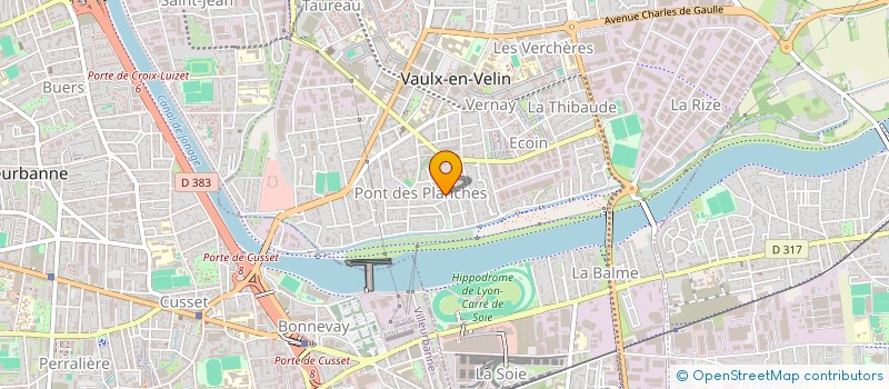 localisation de l'entreprise MONSIEUR DAMIEN CRUJEIRA  VAULX-EN-VELIN