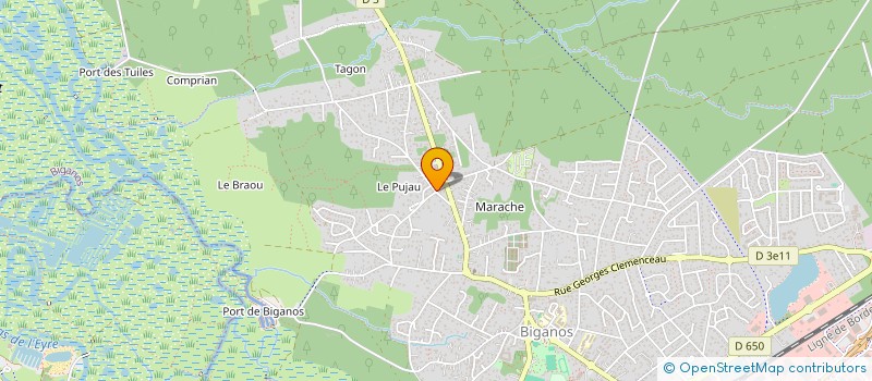 localisation de l'entreprise MONSIEUR DAMIEN CUINET  BIGANOS