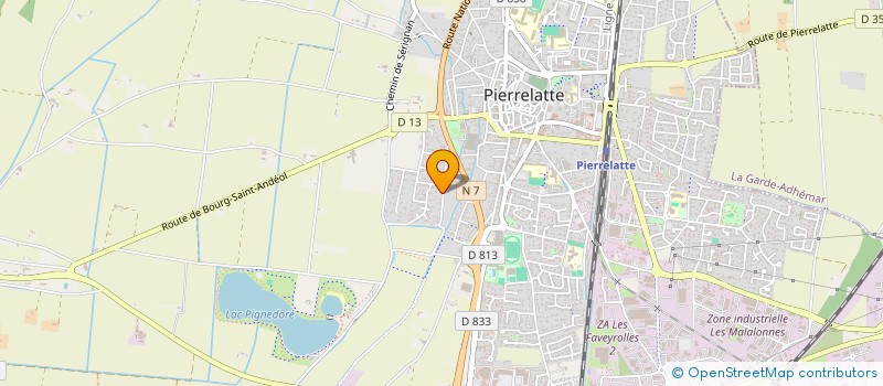 localisation de l'entreprise MONSIEUR DAMIEN DANGLES  PIERRELATTE