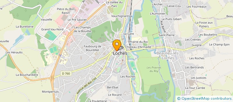 localisation de l'entreprise MONSIEUR DAMIEN DAUNAY  LOCHES