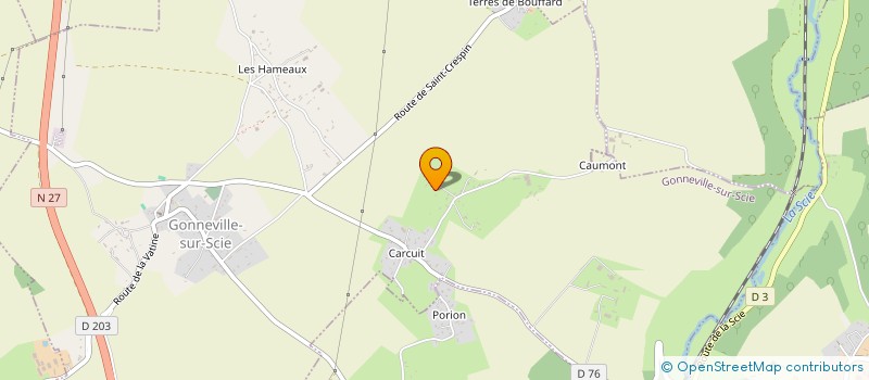 localisation de l'entreprise MONSIEUR DAMIEN DEBONNE  GONNEVILLE-SUR-SCIE