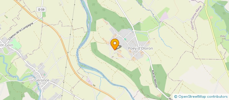 localisation de l'entreprise MONSIEUR DAMIEN DECHELPRETRE  POEY-D'OLORON