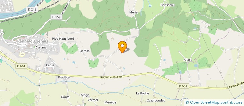 localisation de l'entreprise MONSIEUR DAMIEN DELCOUSTAL  PENNE-D'AGENAIS