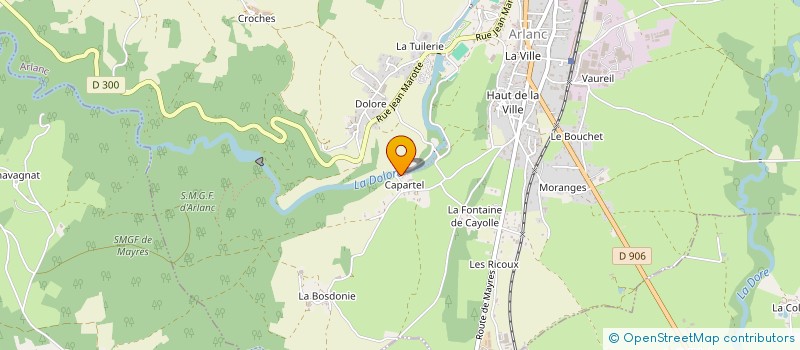 localisation de l'entreprise MONSIEUR DAMIEN DEMATHIEU  ARLANC