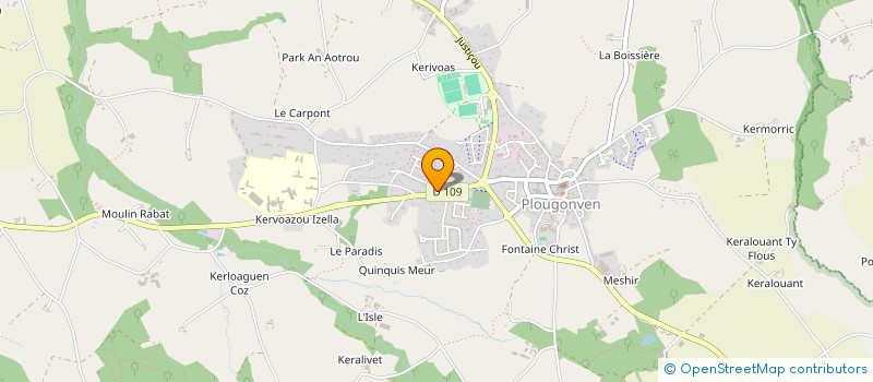 localisation de l'entreprise MONSIEUR DAMIEN DERFLA à PLOUGONVEN