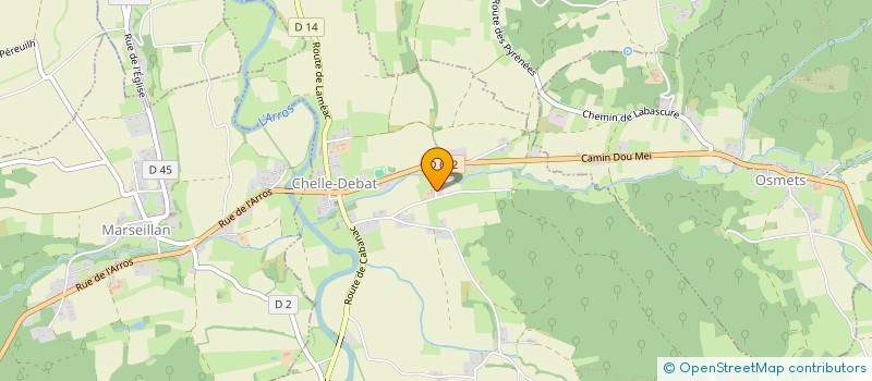 localisation de l'entreprise MONSIEUR DAMIEN DOUVENEAU  CHELLE-DEBAT