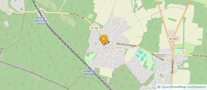 localisation de l'entreprise MONSIEUR DAMIEN DUBEDAT  ORRY-LA-VILLE